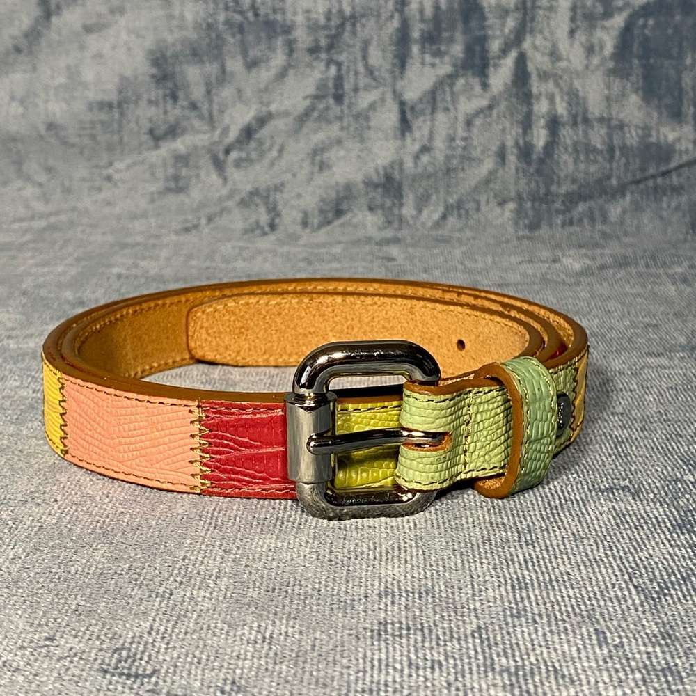 Fossil Women's Color Block/patchwork belt Size Medium - Picture 3 of 5